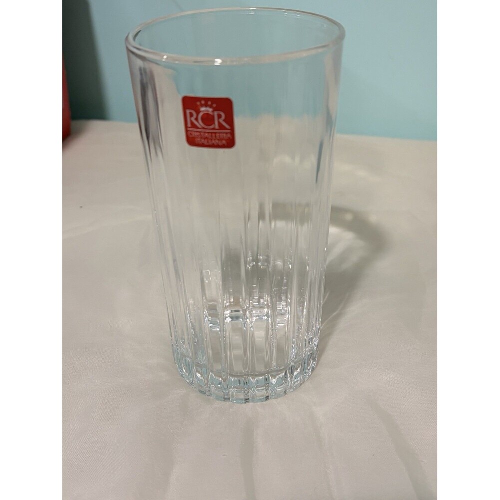 Set of 6–RCR Timeless Luxion Crystal Tumblers Glasses 14.98 OZ ITALY NEW In Box - Picture 2 of 9
